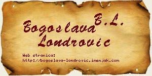 Bogoslava Londrović vizit kartica